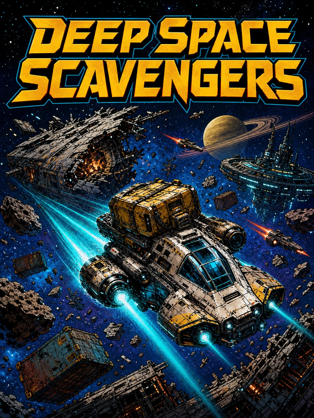 Deep Space Scavengers comic-book cover artwork